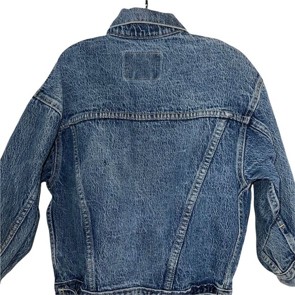Levi's Vintage 1980's Orange Tab Medium Wash Denim Trucker Jacket Boy's Small - Picture 7 of 8